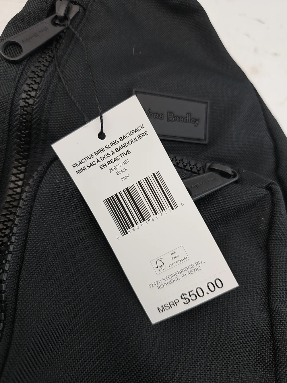Vera Bradley ReActive Mini Sling Backpack